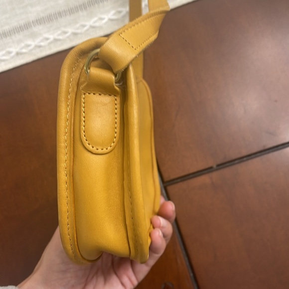 Coach Wendie Vintage Leather Crossbody | Yellow Mustard - Picture 10 of 11